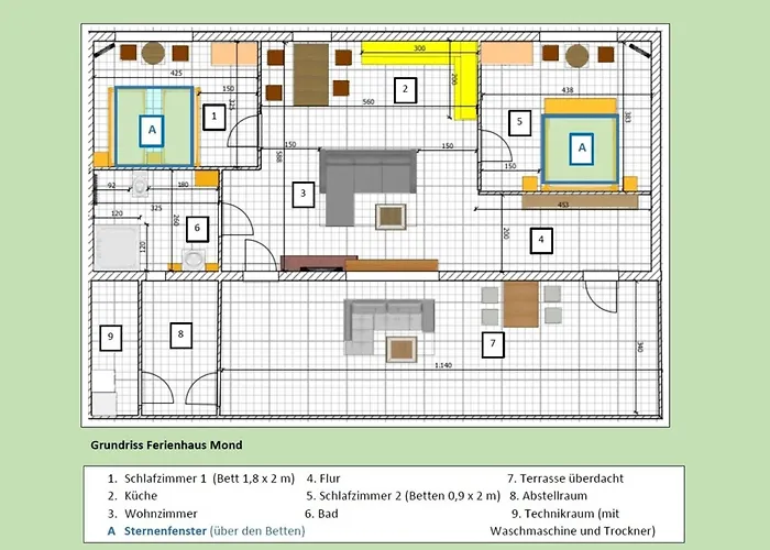 Mond Mit Sternenblick Ferienhaus